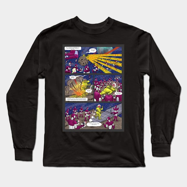 Invasion of Robotica Tee 1 Long Sleeve T-Shirt by DrewEdwards